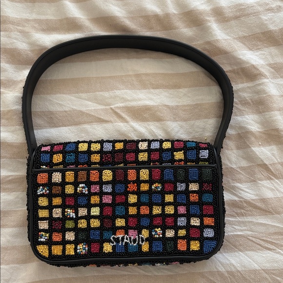 STAUD Tommy Bag in Disco Multicolor Beaded Shoulder Bag - Picture 7 of 8
